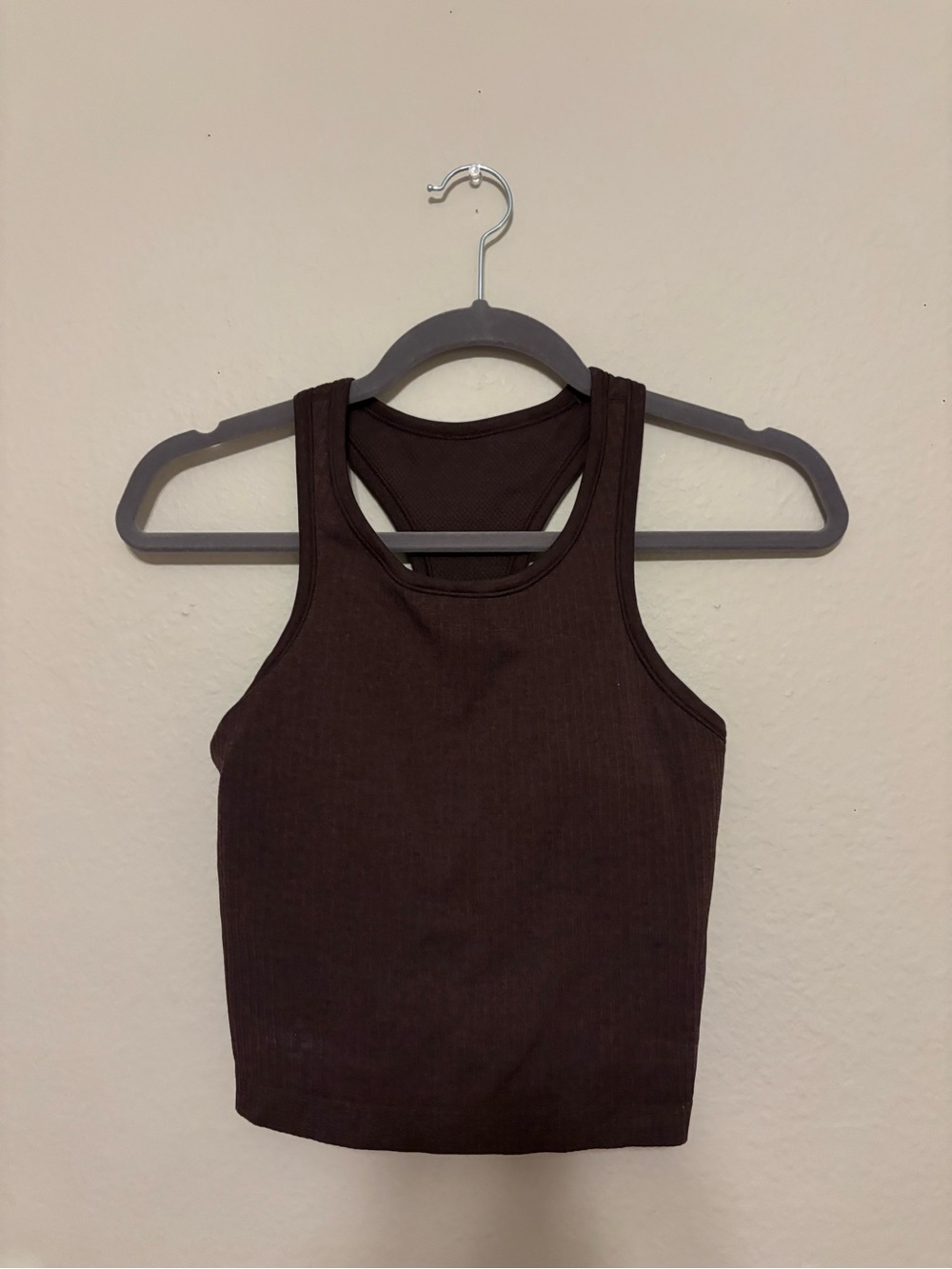 lululemon athletica Brown Ribbed Racerback Tank